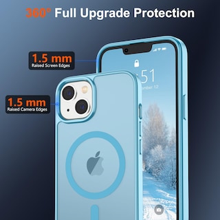 Foto 4 | Funda Magnética Supfine Para Iphone 14/13 Con Magsafe Azul Claro - Venta Internacional.