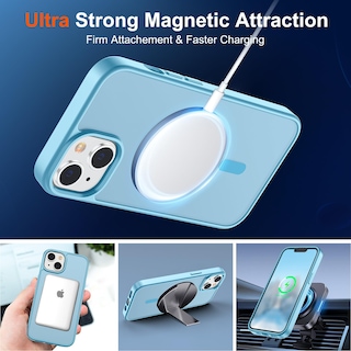 Foto 5 | Funda Magnética Supfine Para Iphone 14/13 Con Magsafe Azul Claro - Venta Internacional.