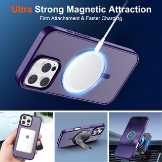 Foto 5 | Funda Magnética Supfine Para Iphone 16 Pro, Color Morado Oscuro - Venta Internacional.