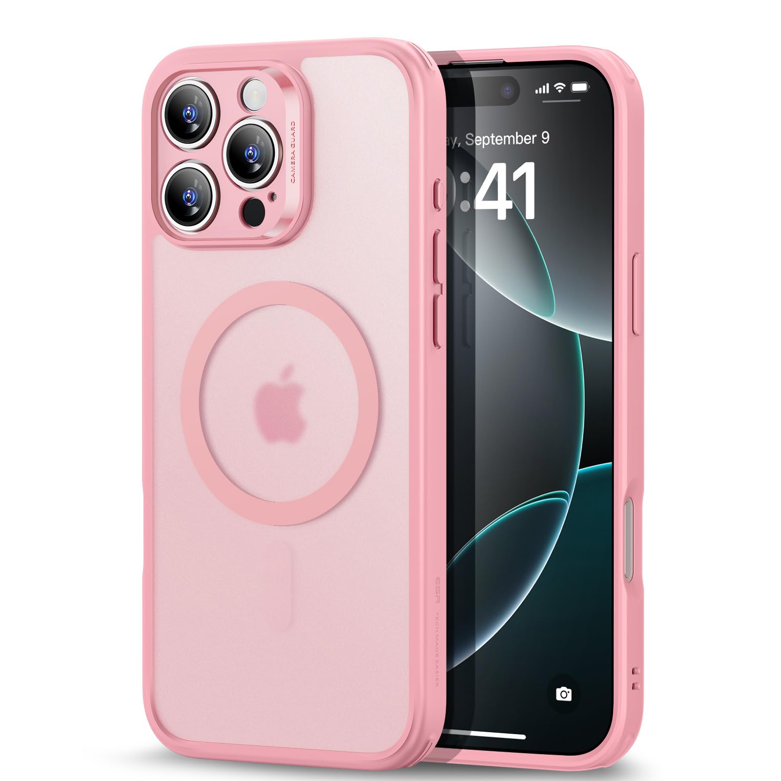 Foto 2 pulgar | Funda De Teléfono Esr Para Iphone 16 Pro, Translúcido, Mate, Rosa Esmerilado - Venta Internacional.