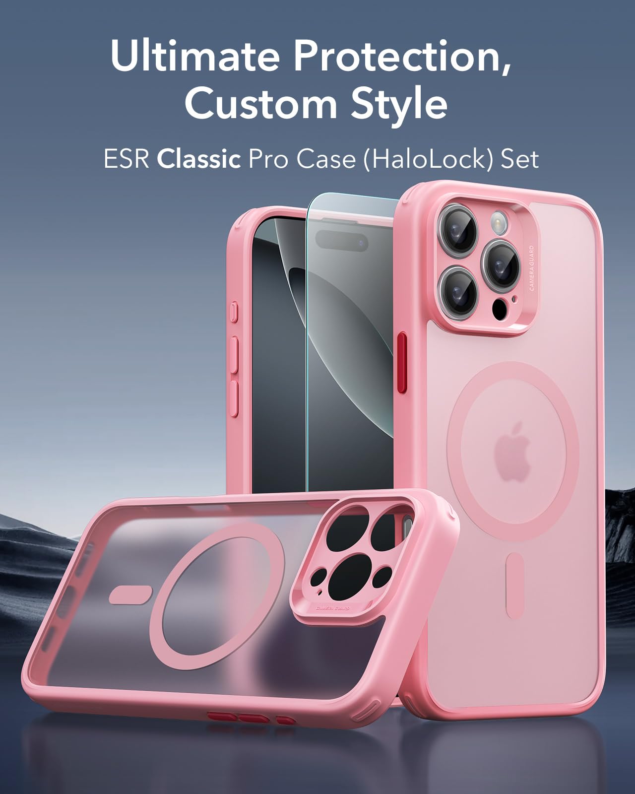 Foto 3 pulgar | Funda De Teléfono Esr Para Iphone 16 Pro, Translúcido, Mate, Rosa Esmerilado - Venta Internacional.