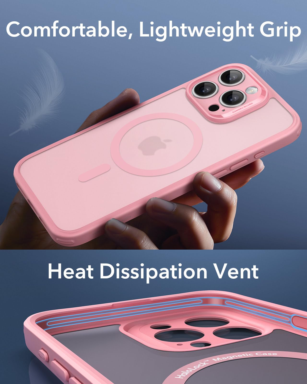 Foto 7 pulgar | Funda De Teléfono Esr Para Iphone 16 Pro, Translúcido, Mate, Rosa Esmerilado - Venta Internacional.