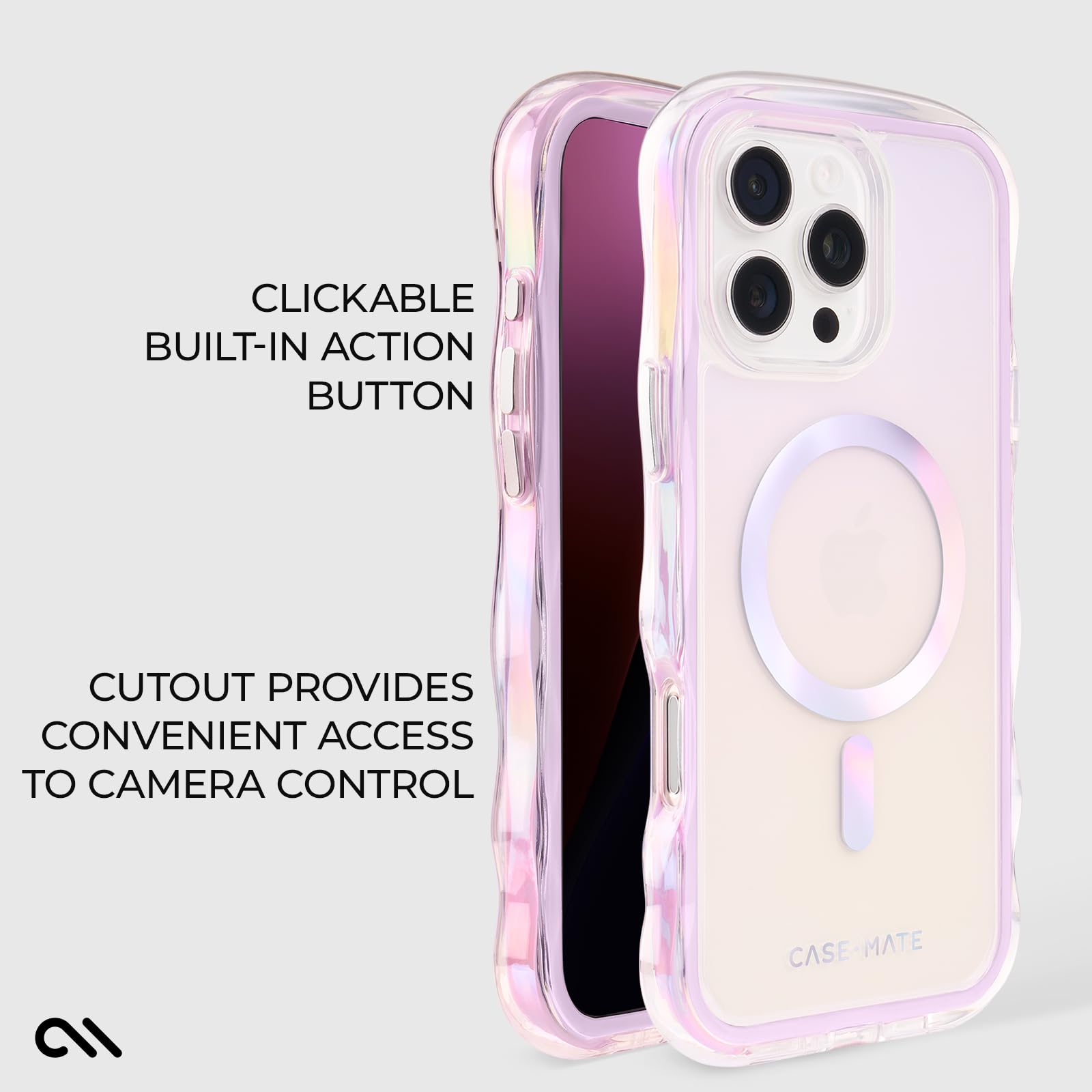 Foto 5 pulgar | Funda Para Teléfono Case-mate Iphone 16 Pro Max, Burbuja De Jabón Ondulada - Venta Internacional.
