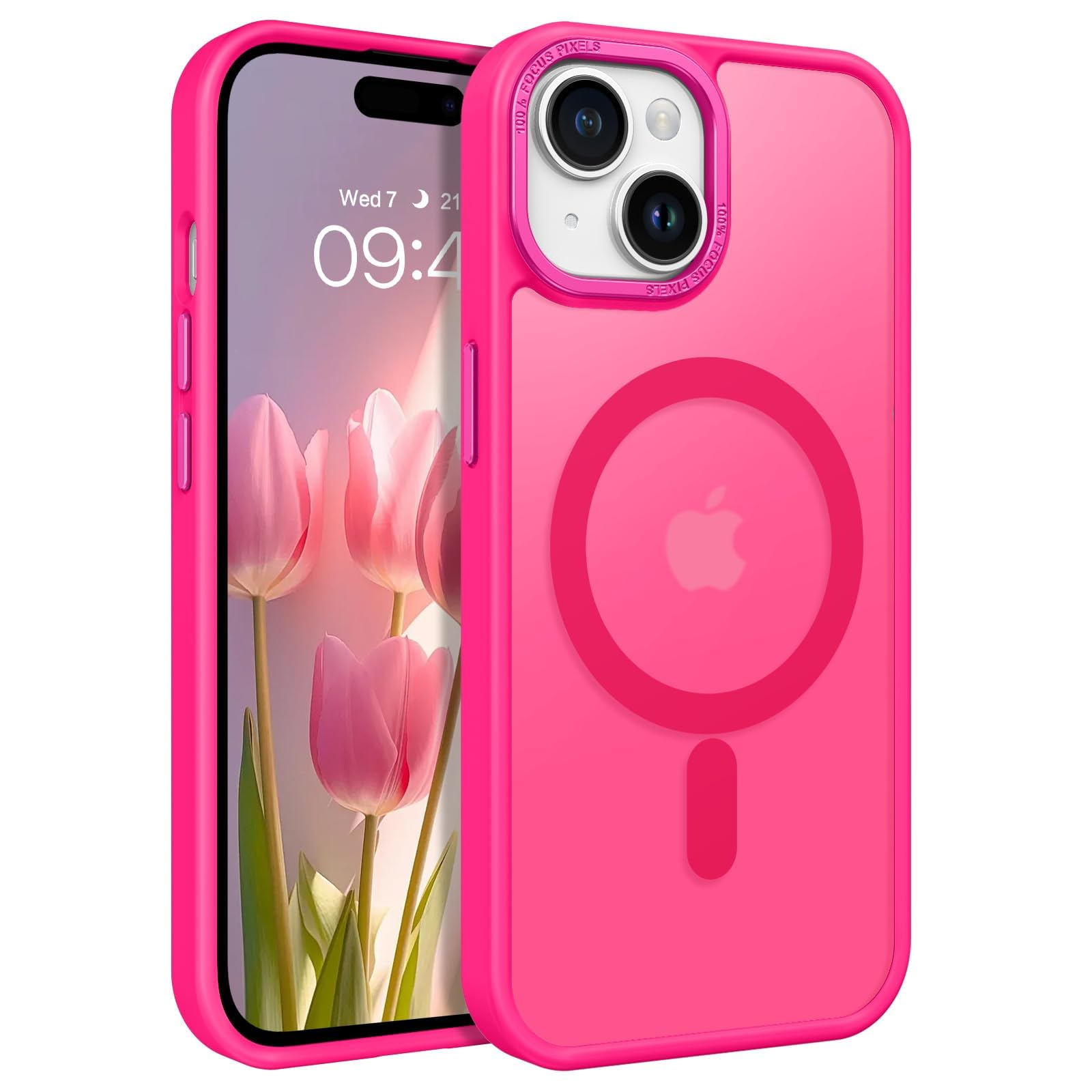 Funda De Teléfono Bentoben Compatible Con Iphone 15 Plus, Color Rosa Intenso - Venta Internacional.