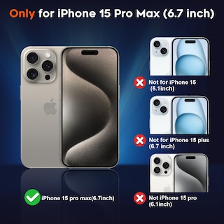 Foto 2 | Funda Magnética Supfine Para Iphone 15 Pro Max, Color Azul Marino - Venta Internacional.