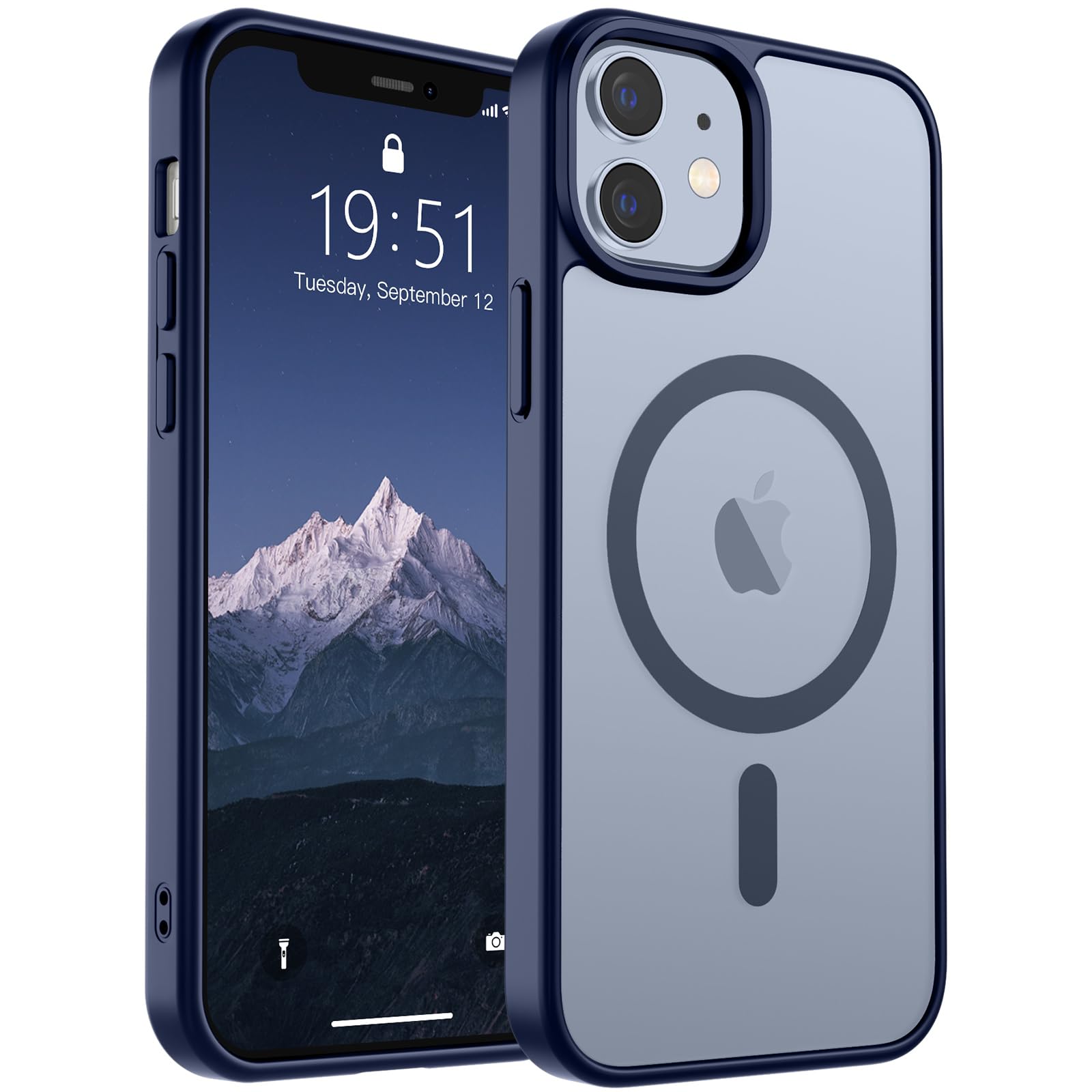 Foto 2 pulgar | Funda Magnética Supfine Para Iphone 12/12 Pro, Color Azul Marino - Venta Internacional.