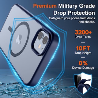 Foto 3 | Funda Magnética Supfine Para Iphone 12/12 Pro, Color Azul Marino - Venta Internacional.