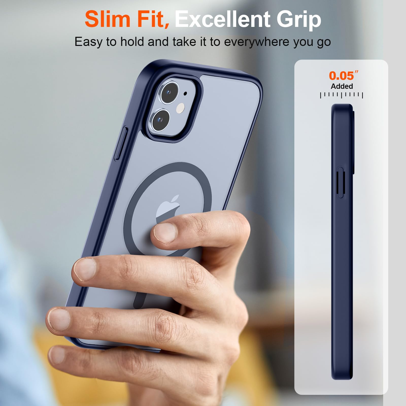 Foto 8 pulgar | Funda Magnética Supfine Para Iphone 12/12 Pro, Color Azul Marino - Venta Internacional.