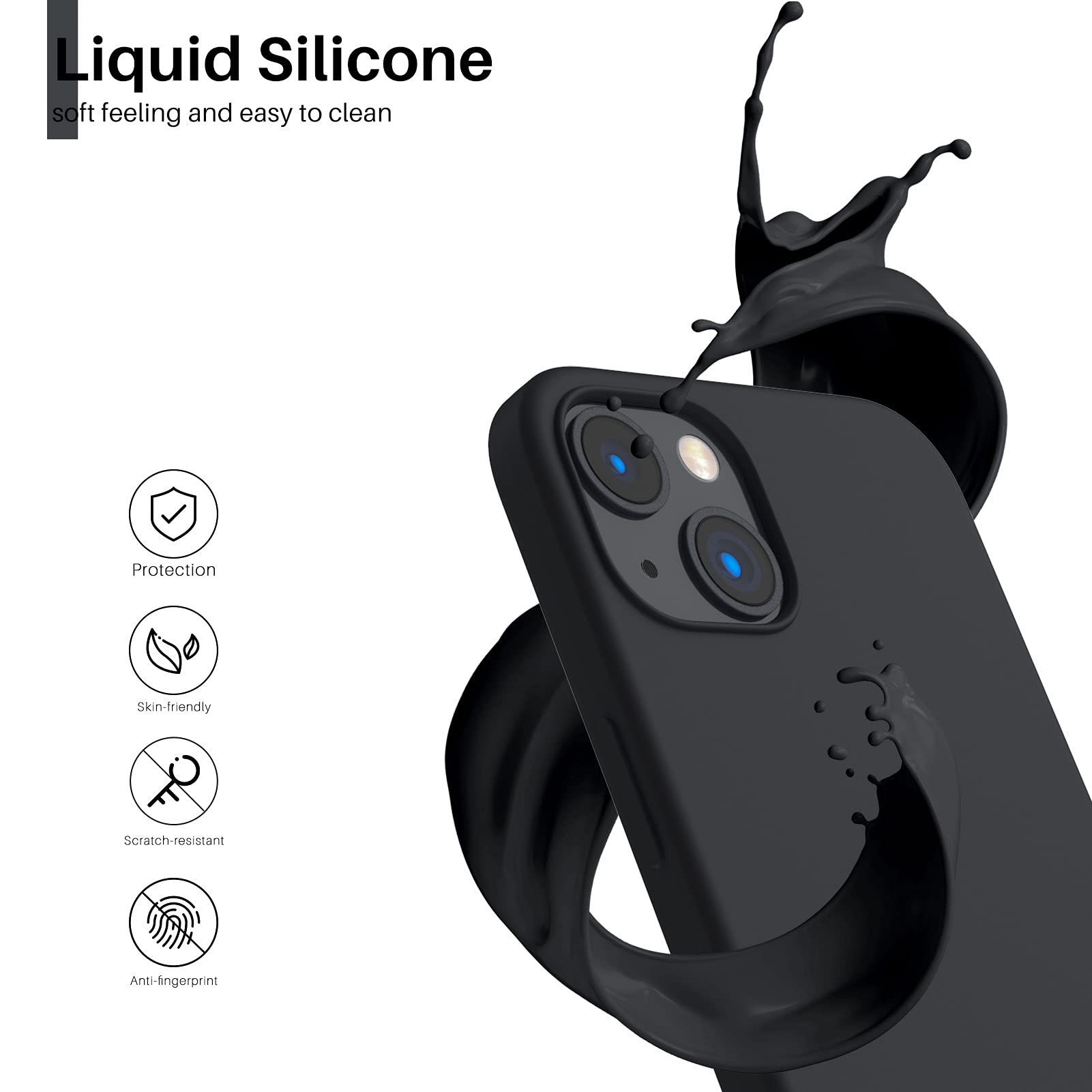 Foto 4 pulgar | Funda De Teléfono Ornarto Compatible Con Iphone 13 6.1 - Midnight - Venta Internacional.