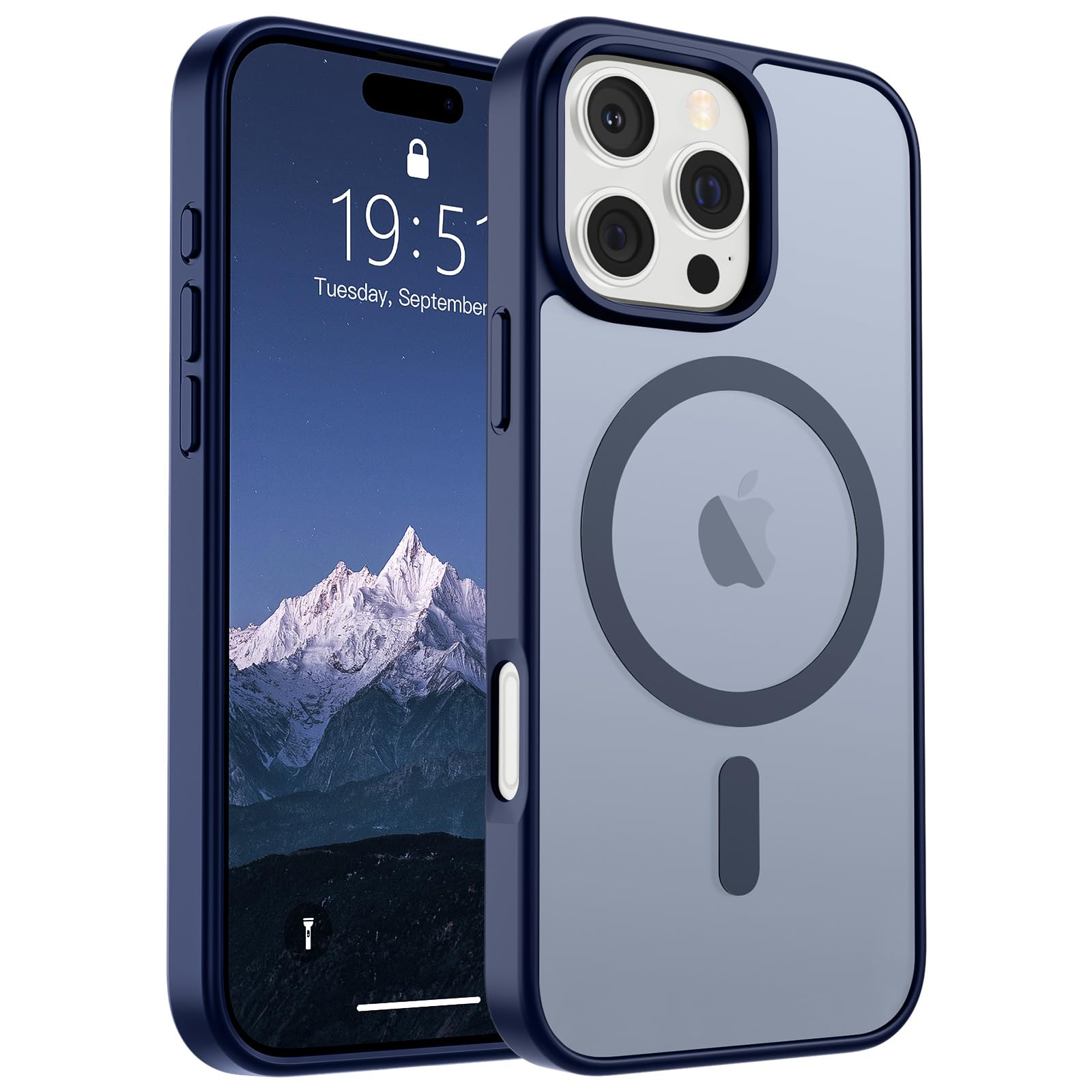 Foto 2 pulgar | Funda Magnética Supfine Para Iphone 16 Pro Max, Color Azul Marino - Venta Internacional.