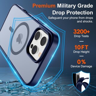 Foto 3 | Funda Magnética Supfine Para Iphone 16 Pro Max, Color Azul Marino - Venta Internacional.