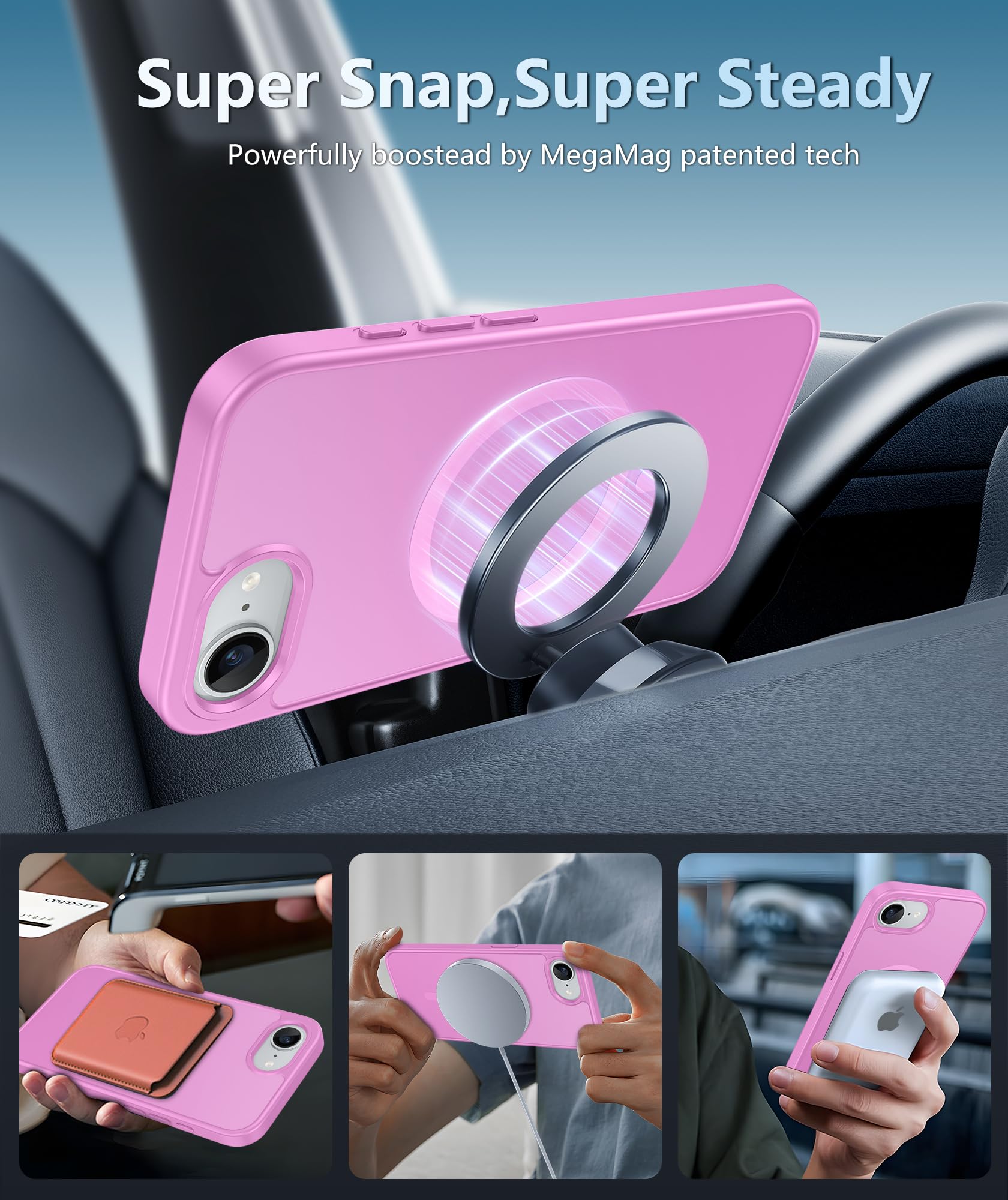 Foto 4 pulgar | Funda De Teléfono Fntcase Para Iphone 16e Magnética A Prueba De Golpes Mate - Venta Internacional.
