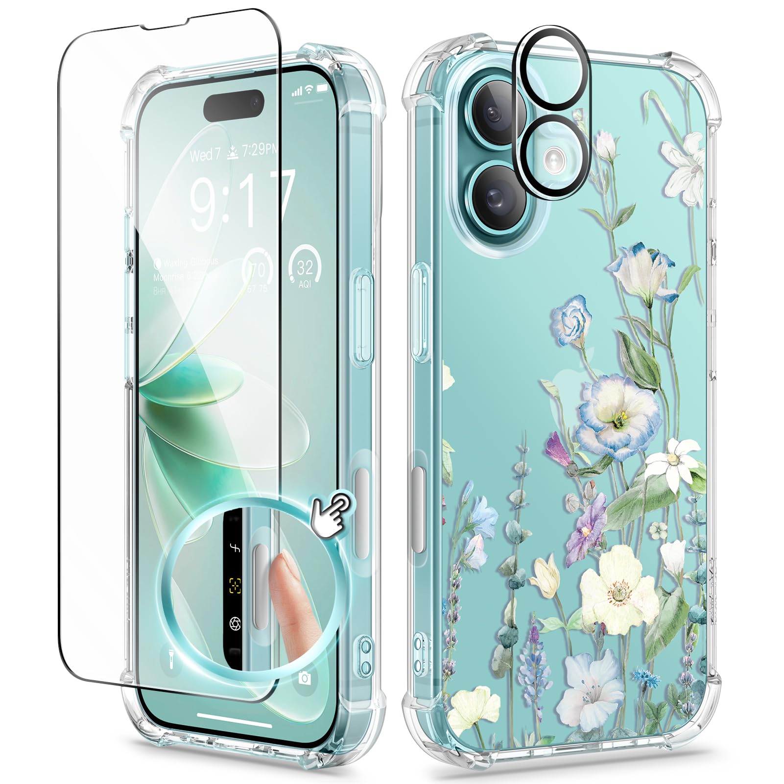 Foto 1 | Funda De Teléfono Gviewin Para Iphone 16 6.1 2024 Con Protector De Pantalla - Venta Internacional.