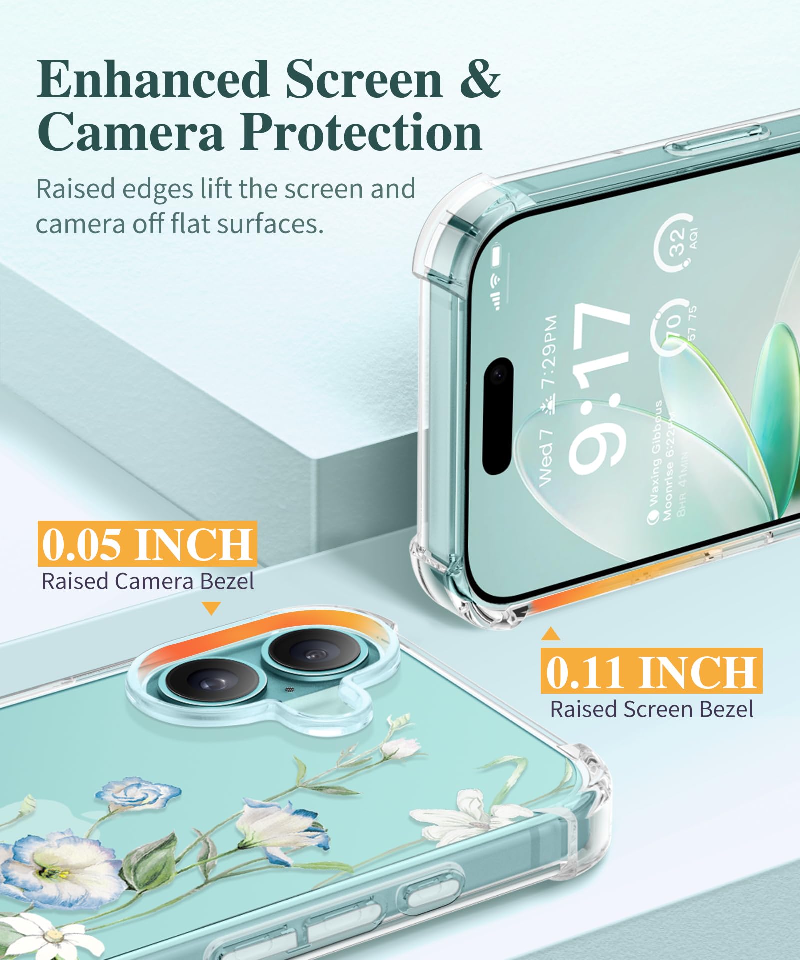 Foto 8 pulgar | Funda De Teléfono Gviewin Para Iphone 16 6.1 2024 Con Protector De Pantalla - Venta Internacional.