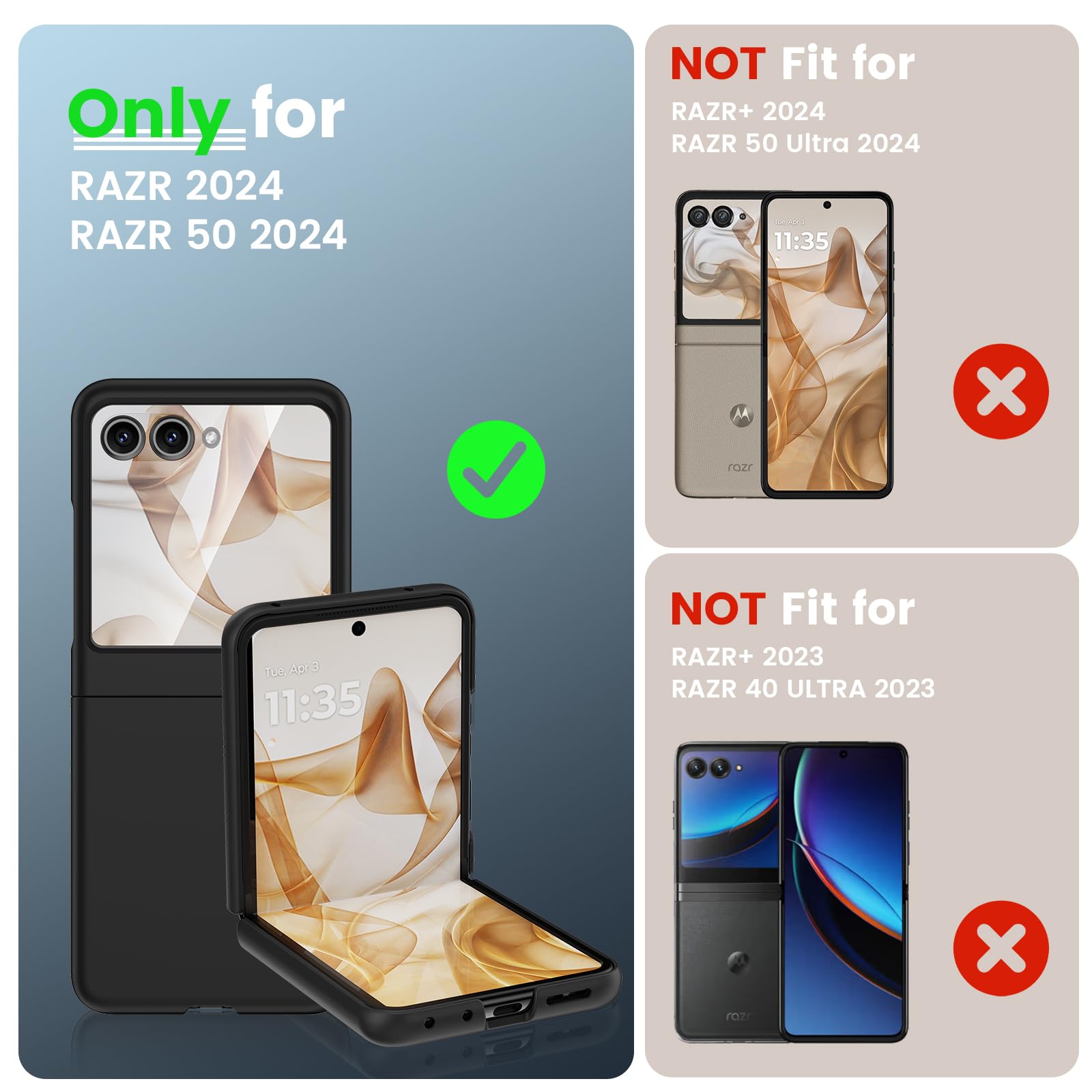 Foto 3 pulgar | Funda Con Protector De Pantalla Para Motorola Razr 2024 - Venta Internacional.