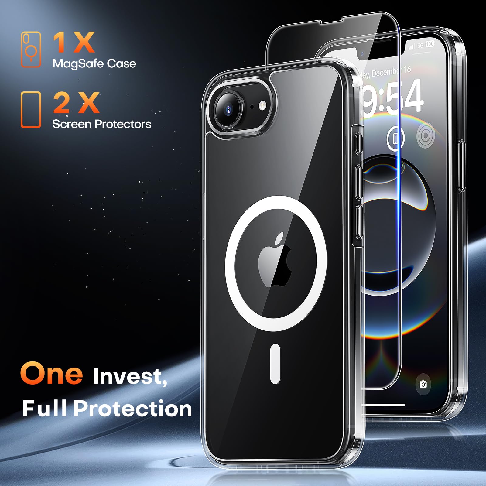 Foto 5 pulgar | Funda De Teléfono Tauri 3 En 1 Para Iphone 16e Con 2 Protectores De Pantalla - Venta Internacional.