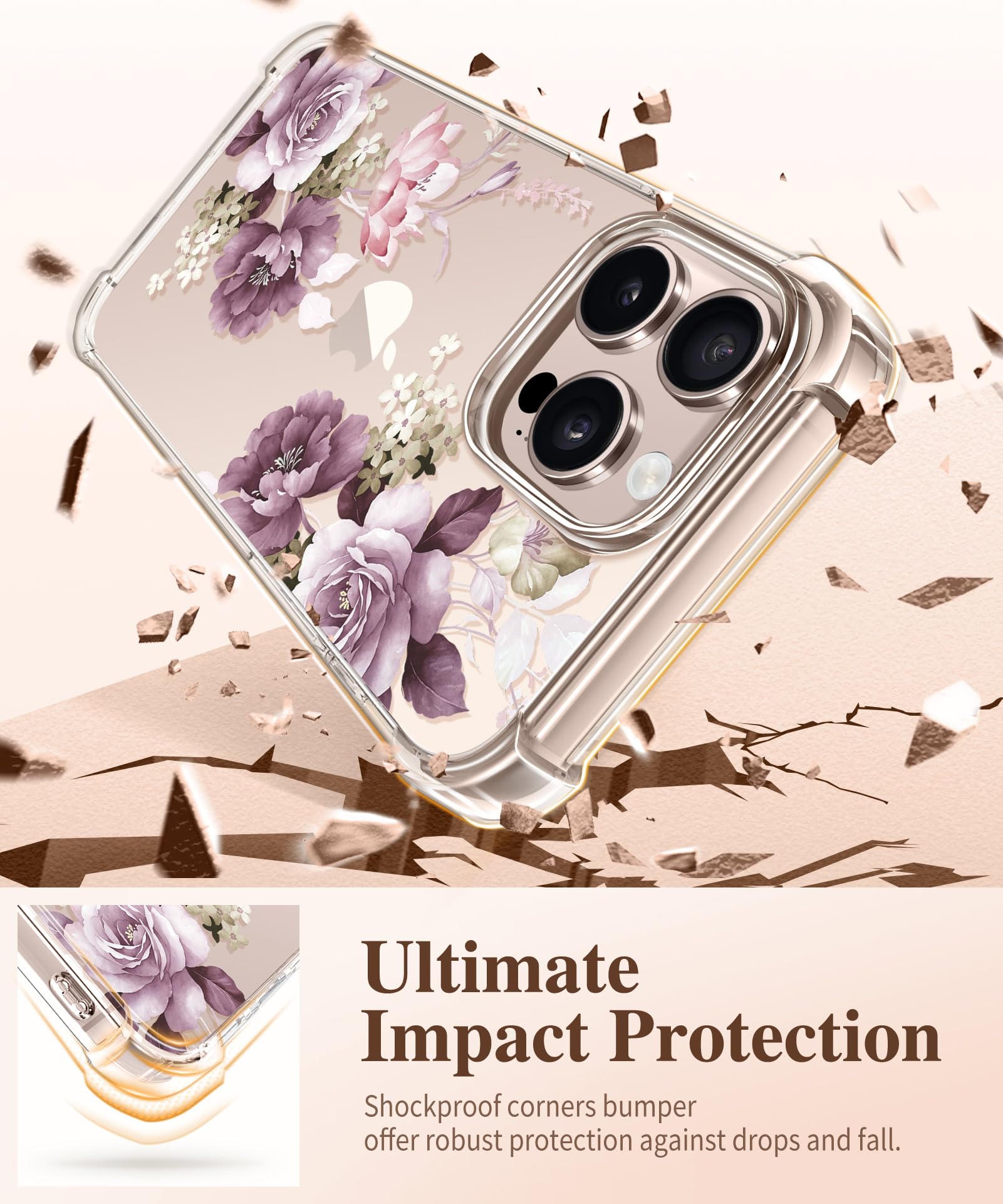 Foto 5 pulgar | Funda De Teléfono Gviewin Para Iphone 16 Pro Con Protector De Pantalla De 6.3 Pulgadas - Venta Internacional.