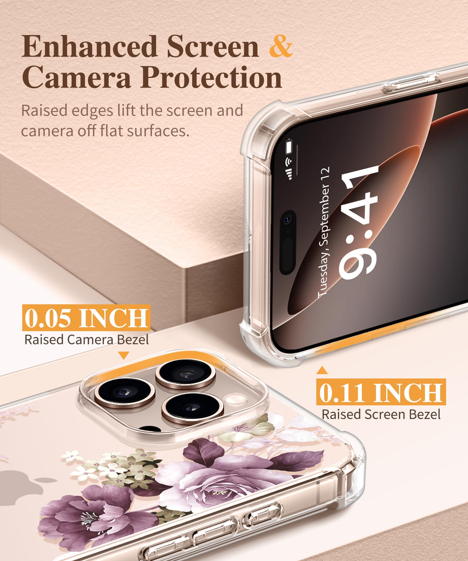 Foto 6 pulgar | Funda De Teléfono Gviewin Para Iphone 16 Pro Con Protector De Pantalla De 6.3 Pulgadas - Venta Internacional.