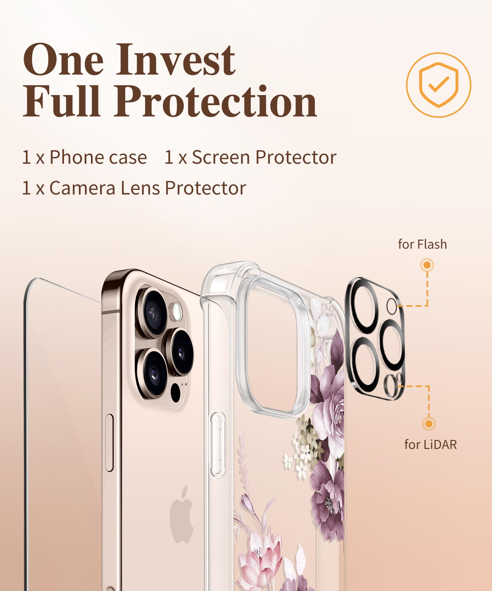 Foto 8 pulgar | Funda De Teléfono Gviewin Para Iphone 16 Pro Con Protector De Pantalla De 6.3 Pulgadas - Venta Internacional.