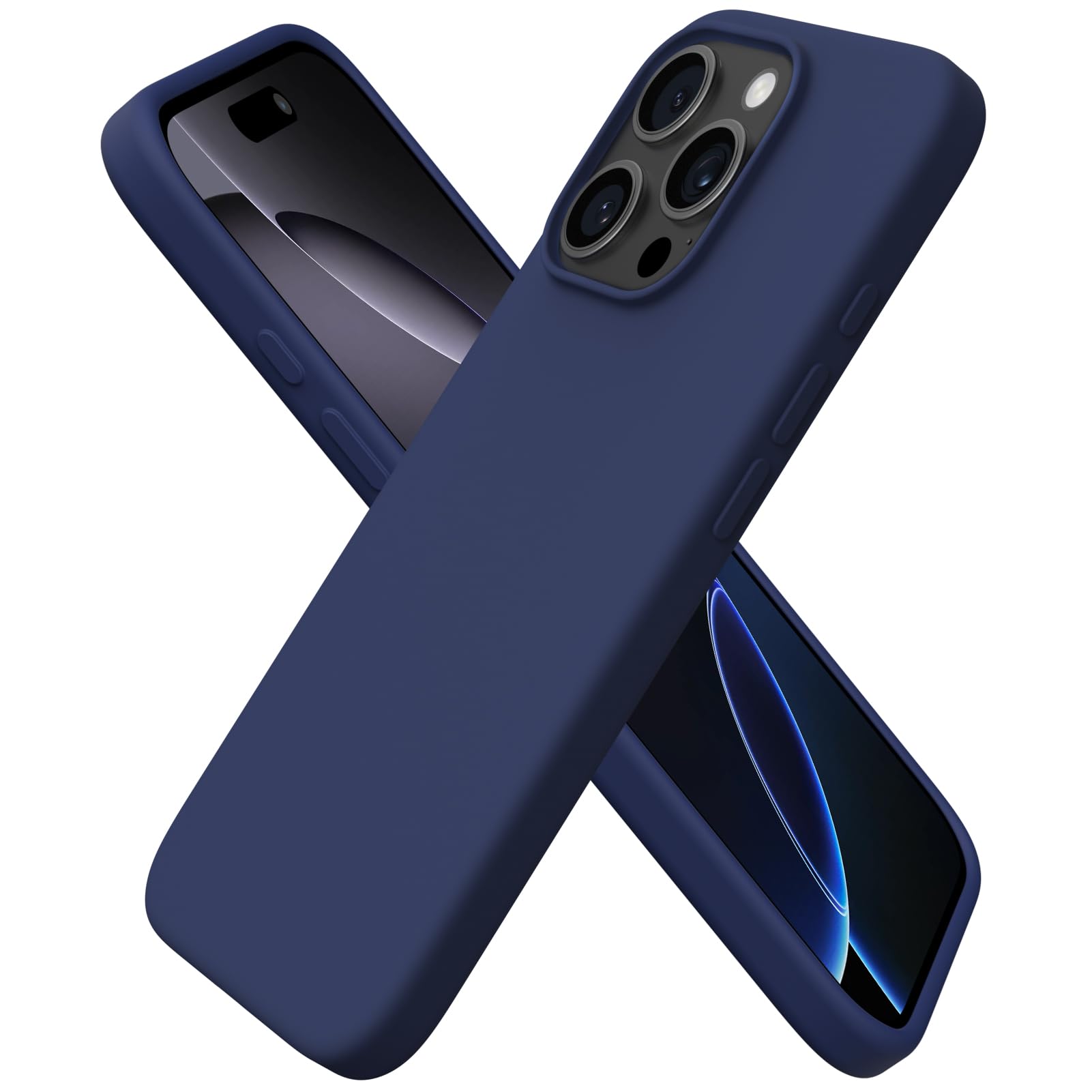 Foto 2 pulgar | Funda De Teléfono Ornarto Compatible Con Iphone 16 Pro 6.3 - Azul Marino - Venta Internacional.