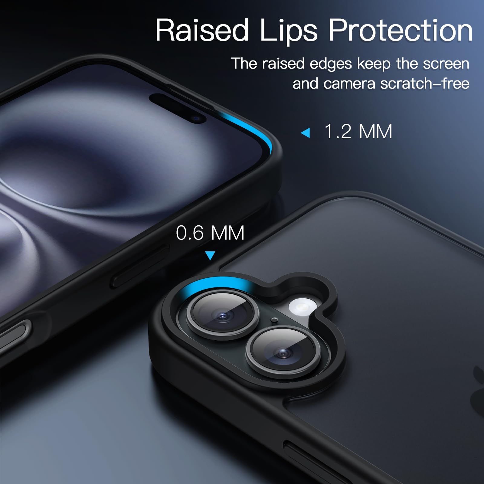 Foto 5 | Funda Jetech Matte Para Iphone 16 De 6.1 Pulgadas, Negra - Venta Internacional.