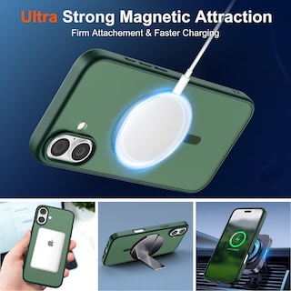 Foto 5 | Funda Magnética Supfine Para Iphone 16, Color Verde Bosque - Venta Internacional.