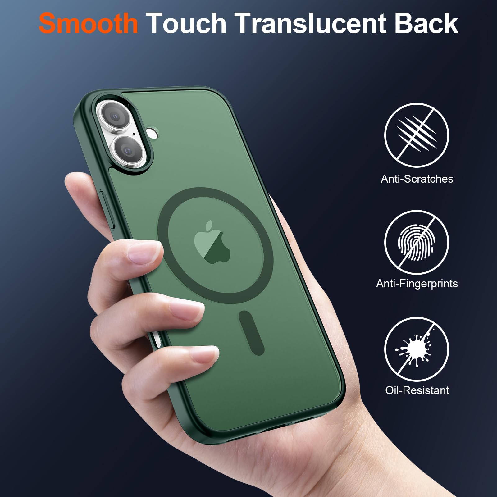 Foto 7 pulgar | Funda Magnética Supfine Para Iphone 16, Color Verde Bosque - Venta Internacional.