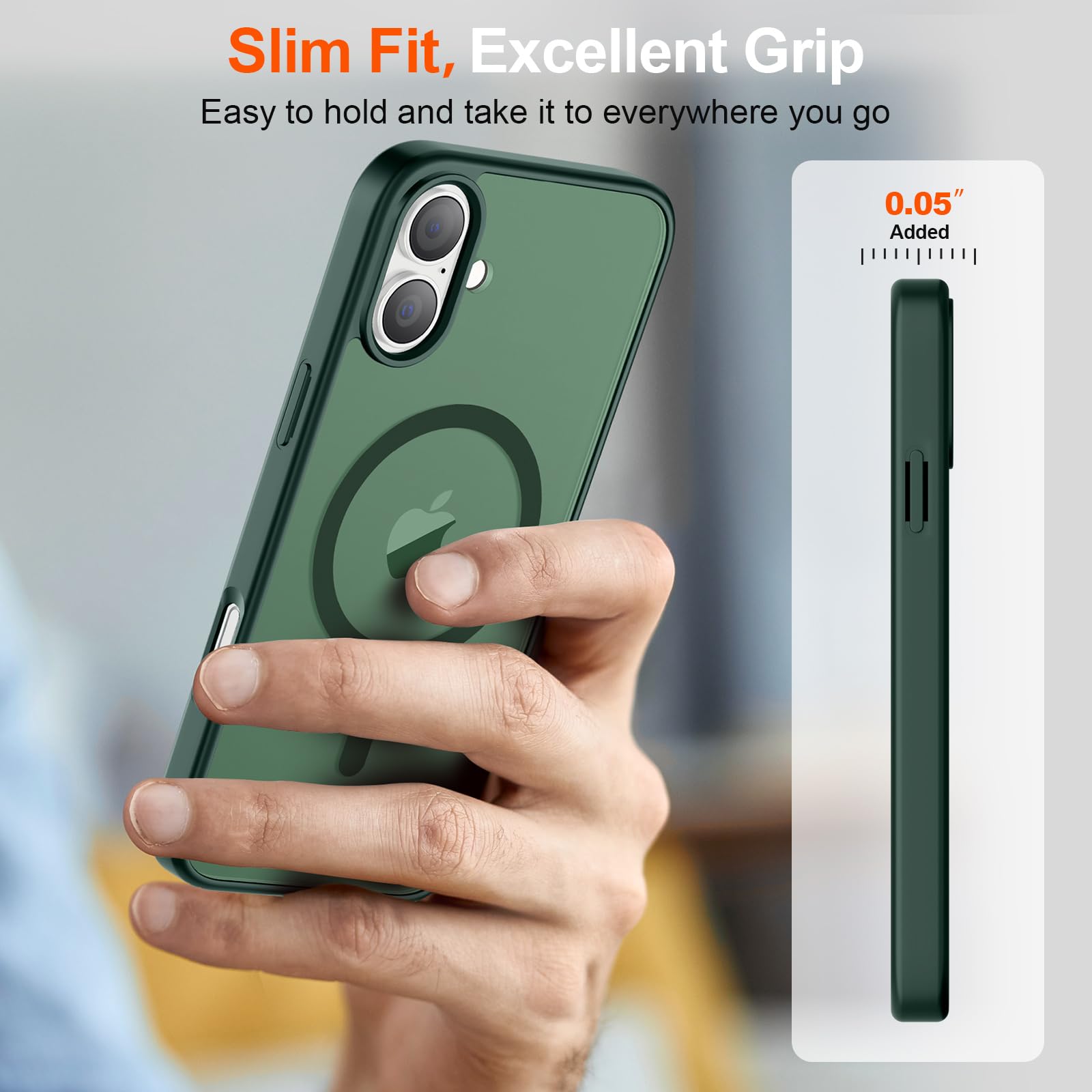 Foto 8 pulgar | Funda Magnética Supfine Para Iphone 16, Color Verde Bosque - Venta Internacional.
