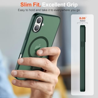 Foto 7 | Funda Magnética Supfine Para Iphone 16, Color Verde Bosque - Venta Internacional.