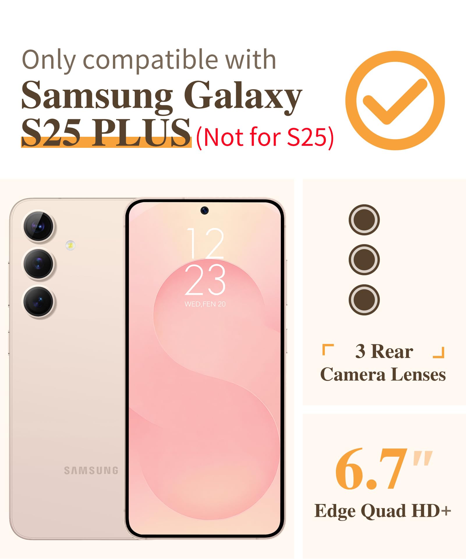 Foto 2 | Funda De Teléfono Gviewin Para Samsung Galaxy S25 Plus Con Protector - Venta Internacional.