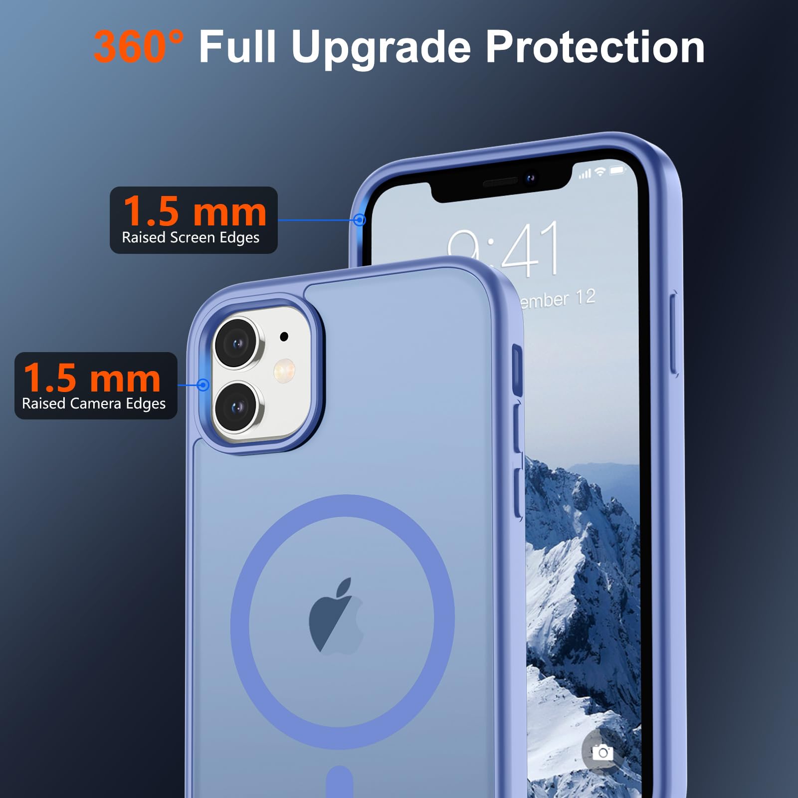 Foto 5 pulgar | Funda Magnética Supfine Para Iphone 11 Con Magsafe, Azul Y Morado - Venta Internacional.