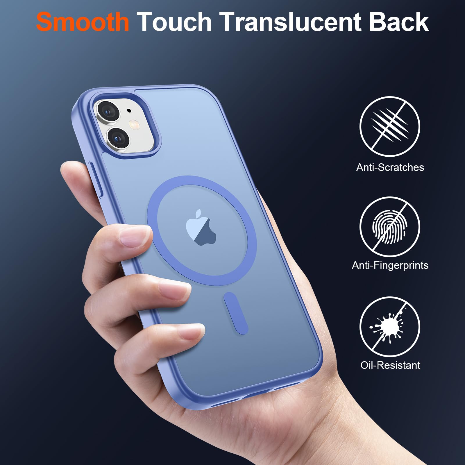 Foto 7 pulgar | Funda Magnética Supfine Para Iphone 11 Con Magsafe, Azul Y Morado - Venta Internacional.