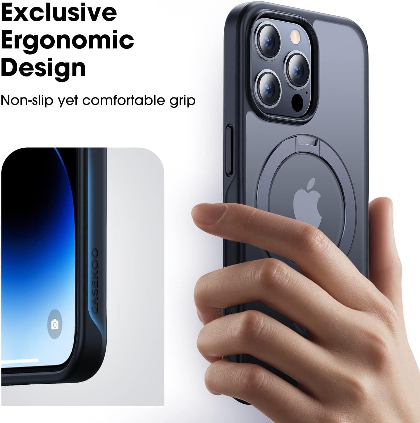 Foto 6 | Funda De Teléfono Casekoo Diseñada Para Iphone 15 Pro Con Soporte - Venta Internacional.