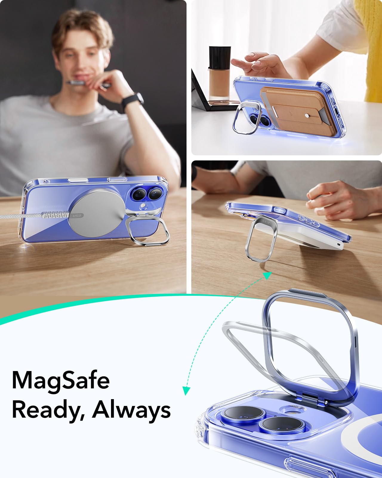 Foto 7 pulgar | Funda De Teléfono Esr Para Iphone 16 Plus Con Control De Cámara Magsafe - Venta Internacional.