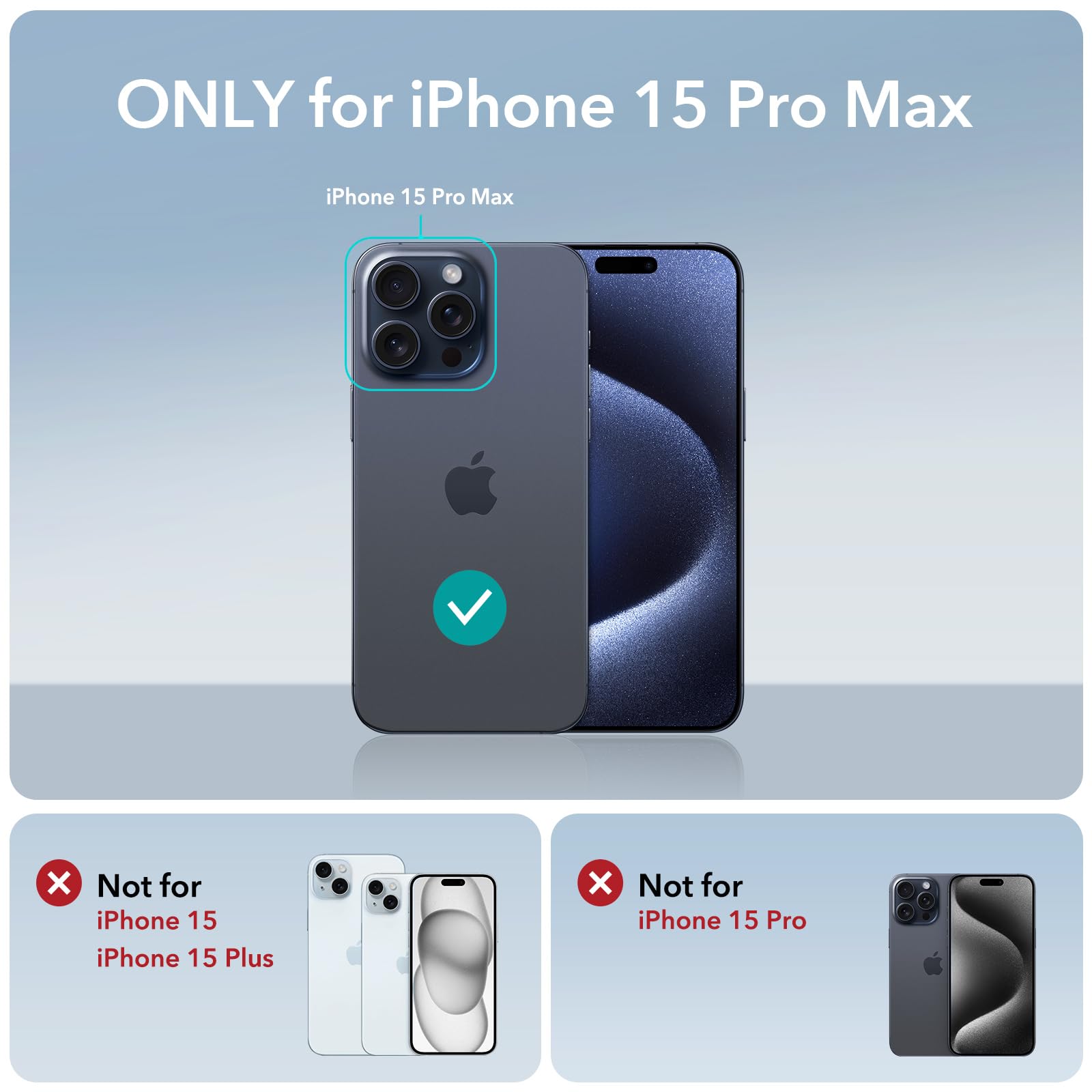 Foto 3 pulgar | Funda Esr Para Iphone 15 Pro Max Con Silicona Negra Magsafe - Venta Internacional.