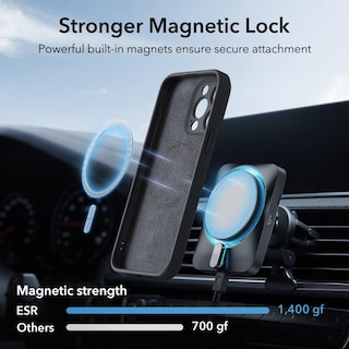 Foto 3 | Funda Esr Para Iphone 15 Pro Max Con Silicona Negra Magsafe - Venta Internacional.