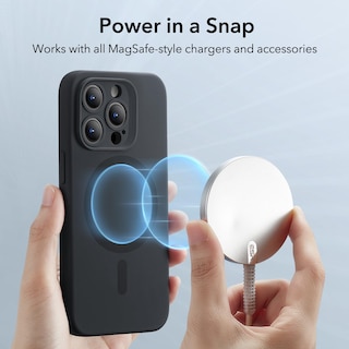 Foto 4 | Funda Esr Para Iphone 15 Pro Max Con Silicona Negra Magsafe - Venta Internacional.