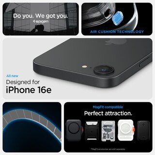 Foto 2 | Funda Spigen Rugged Armor Magfit Para Iphone 16e, Color Negro Mate - Venta Internacional.