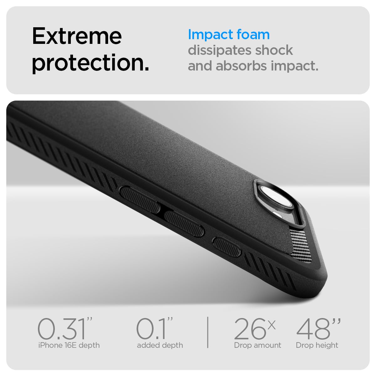 Foto 7 pulgar | Funda Spigen Rugged Armor Magfit Para Iphone 16e, Color Negro Mate - Venta Internacional.