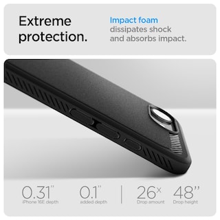 Foto 6 | Funda Spigen Rugged Armor Magfit Para Iphone 16e, Color Negro Mate - Venta Internacional.