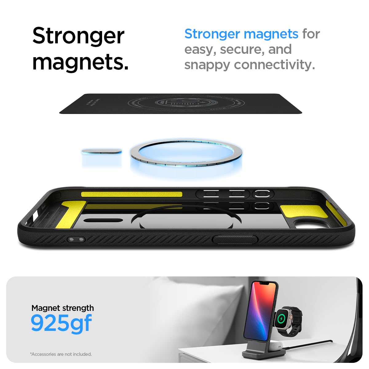 Foto 7 | Funda Spigen Rugged Armor Magfit Para Iphone 16e, Color Negro Mate - Venta Internacional.