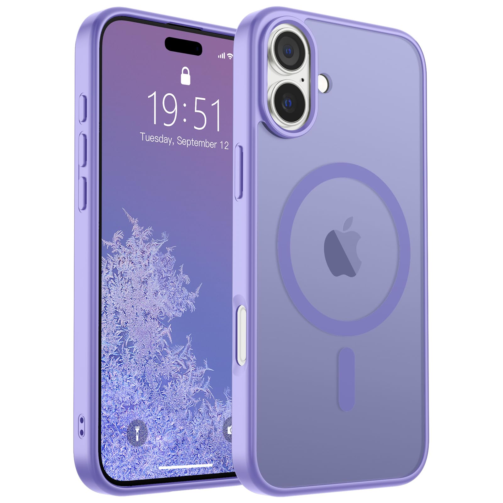 Funda Magnética Supfine Para Iphone 16, Color Morado - Venta Internacional.