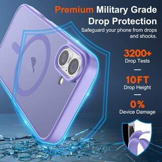 Foto 3 | Funda Magnética Supfine Para Iphone 16, Color Morado - Venta Internacional.