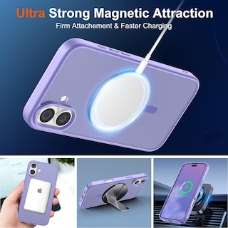 Foto 5 | Funda Magnética Supfine Para Iphone 16, Color Morado - Venta Internacional.