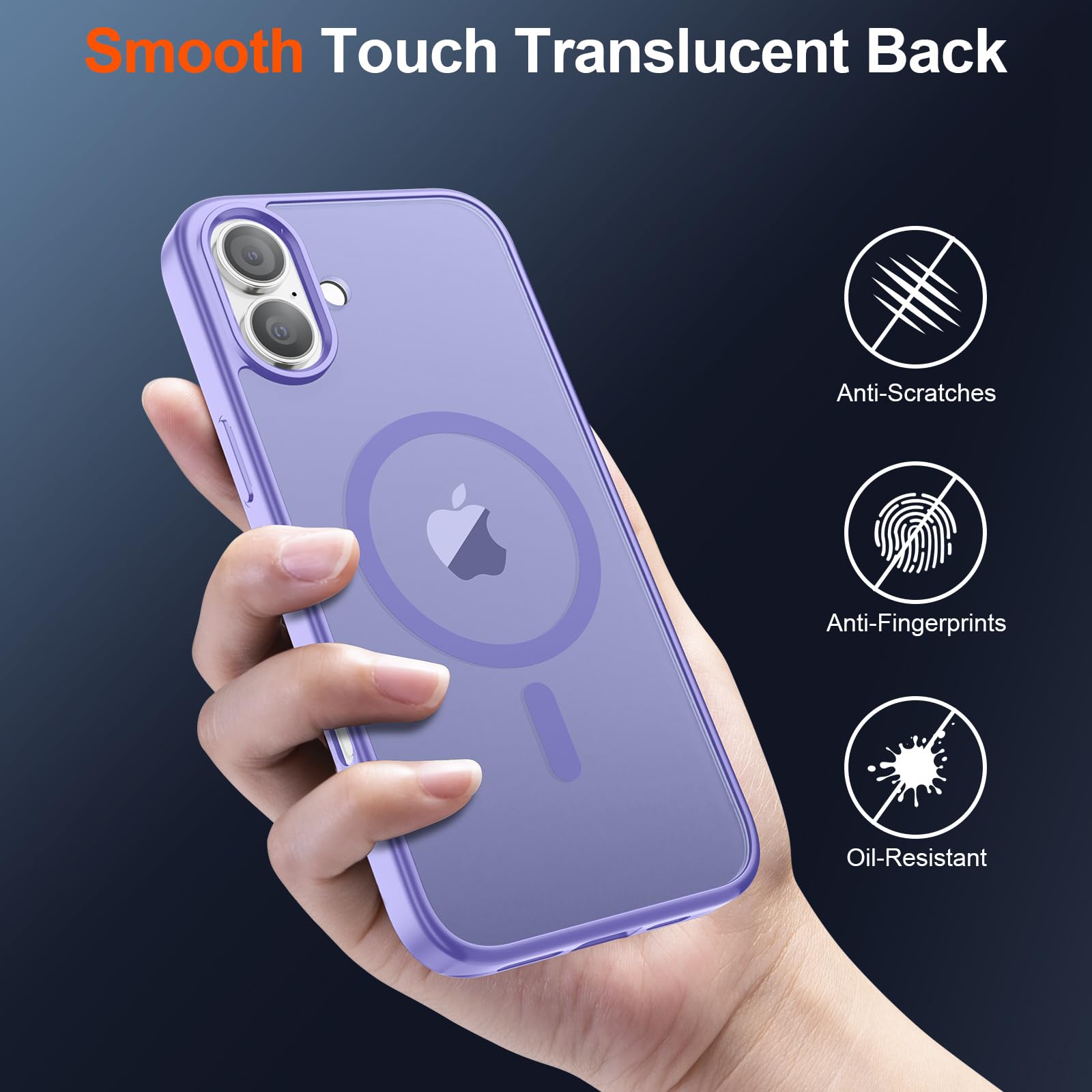 Foto 7 pulgar | Funda Magnética Supfine Para Iphone 16, Color Morado - Venta Internacional.