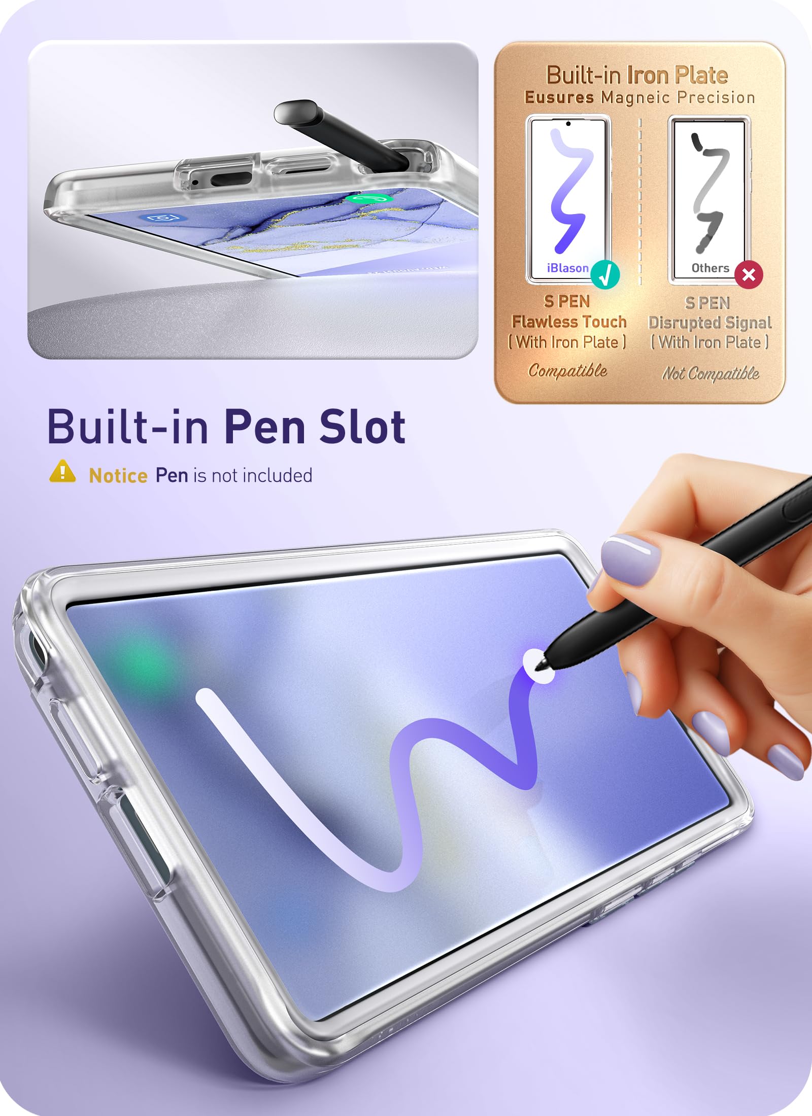 Foto 6 | Funda De Teléfono I-blason Clear Para Samsung Galaxy S25 Ultra - Venta Internacional.