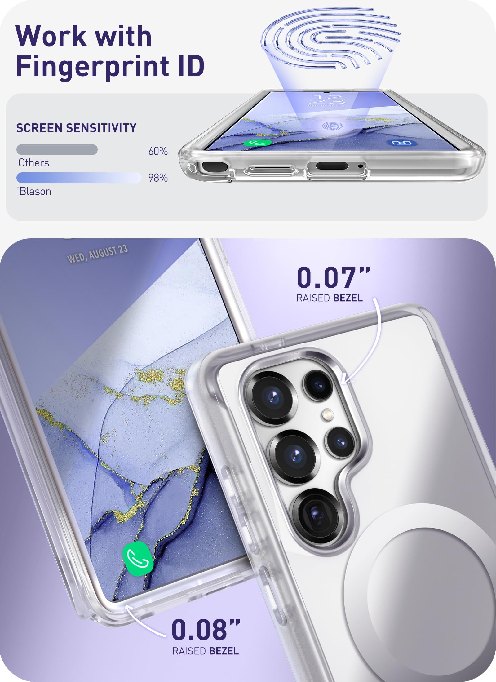 Foto 7 | Funda De Teléfono I-blason Clear Para Samsung Galaxy S25 Ultra - Venta Internacional.