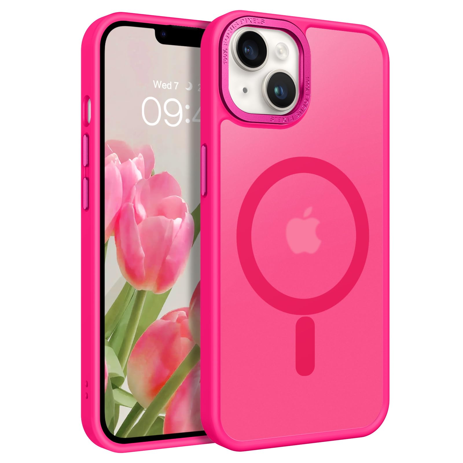 Funda De Teléfono Bentoben Para Iphone 14 Plus, Translúcida, Rosa Intenso - Venta Internacional.