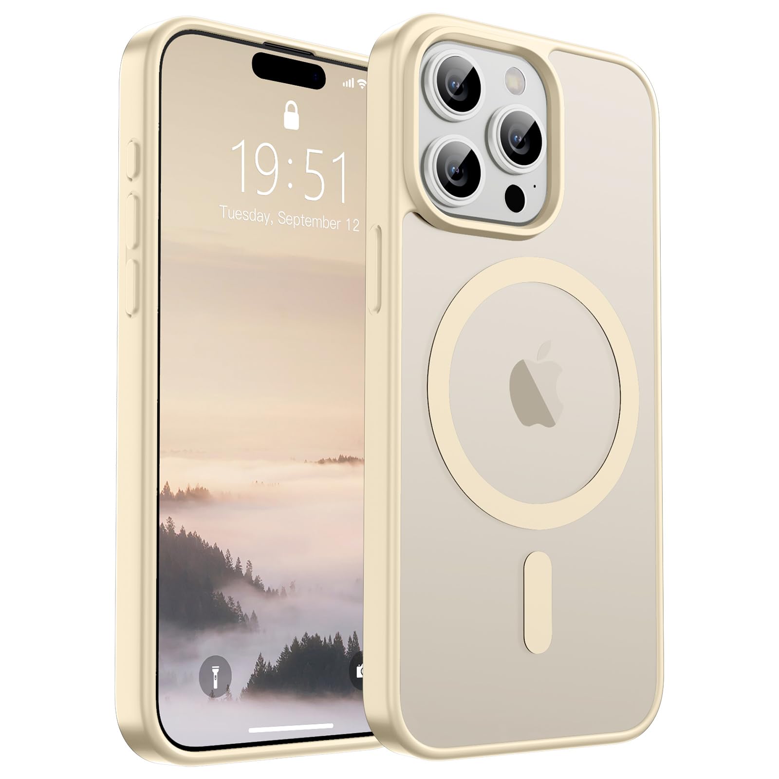 Foto 1 | Funda Magnética Supfine Para Iphone 15 Pro Max, Color Blanco Envejecido - Venta Internacional.
