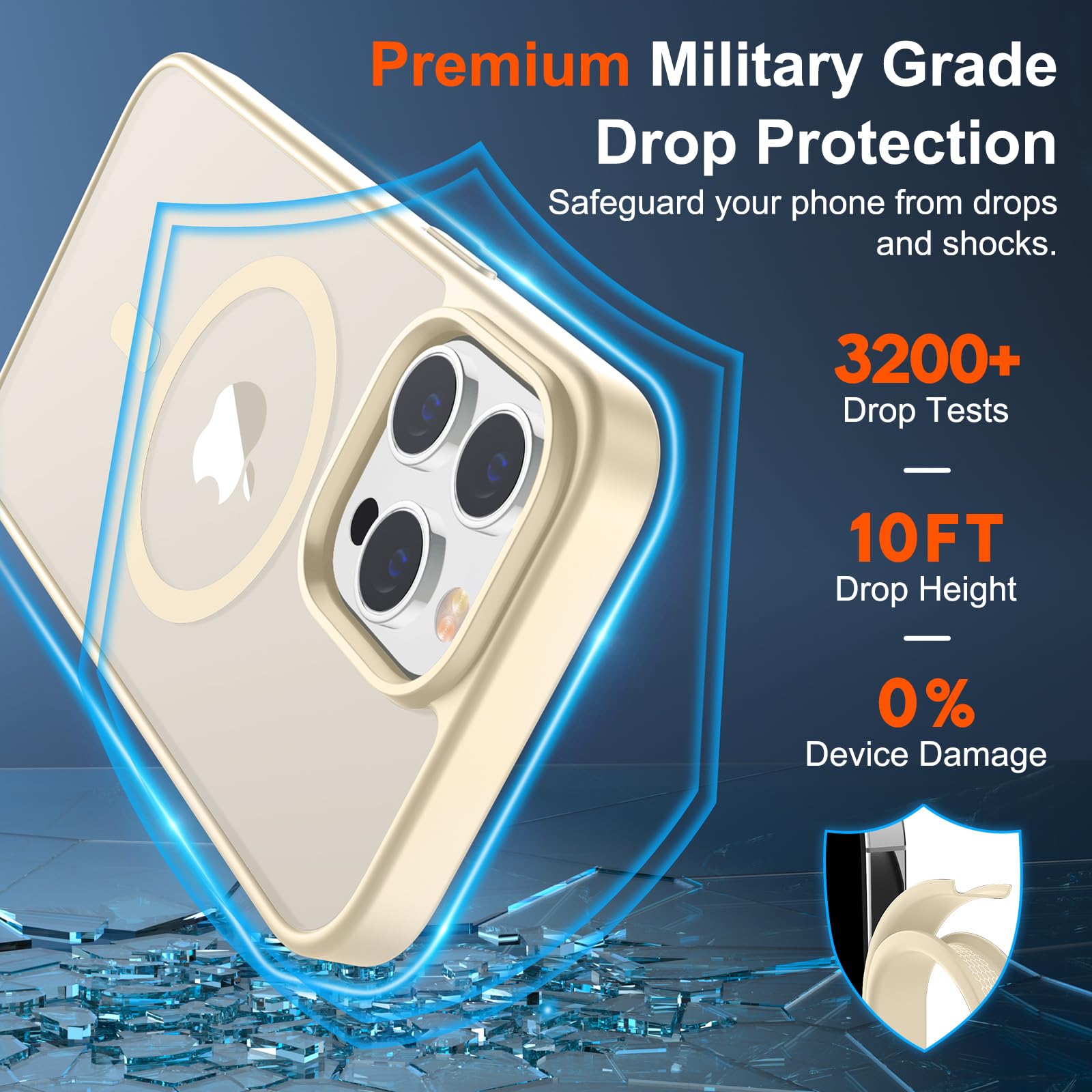 Foto 4 | Funda Magnética Supfine Para Iphone 15 Pro Max, Color Blanco Envejecido - Venta Internacional.
